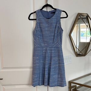 GAP Blue and White Striped Mini Dress